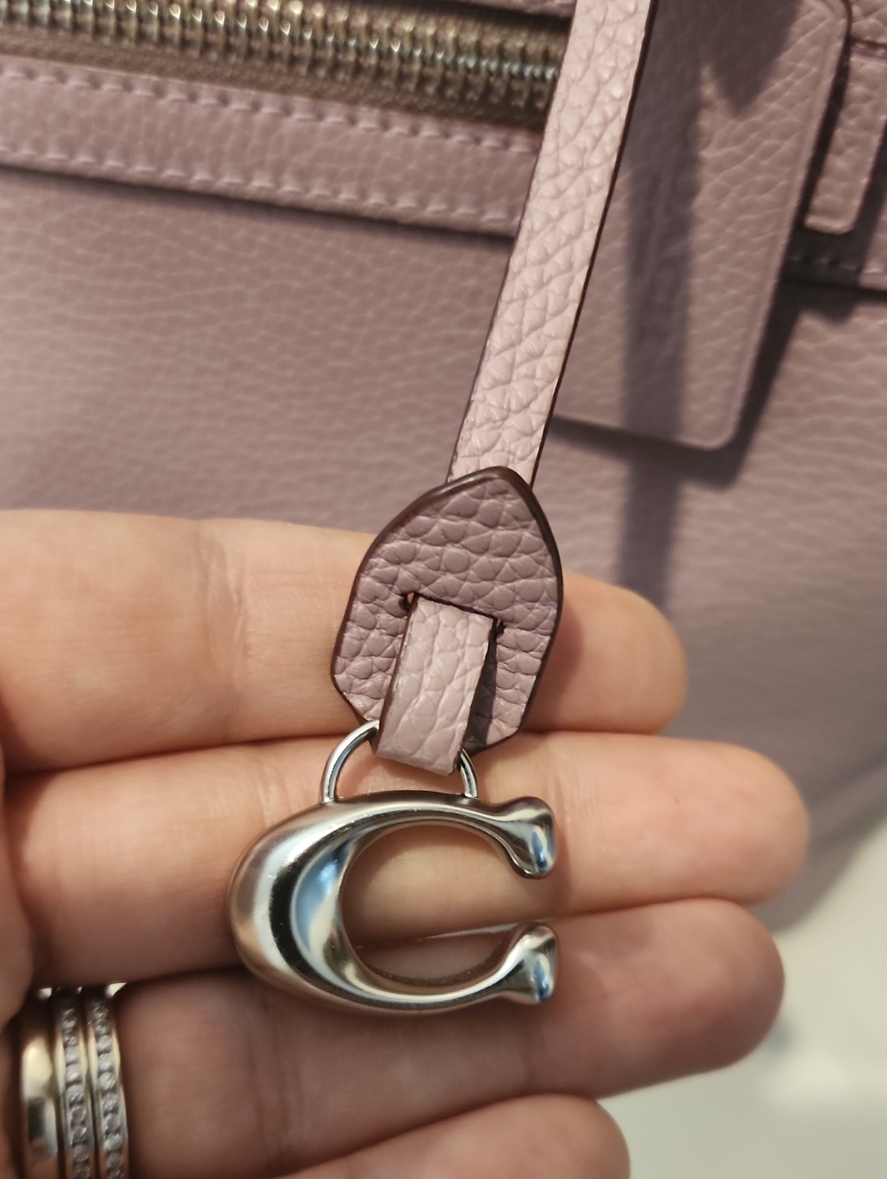 Coach Taylor Faded PURPLE Pebbled Leather Tote - Picture 3 of 10